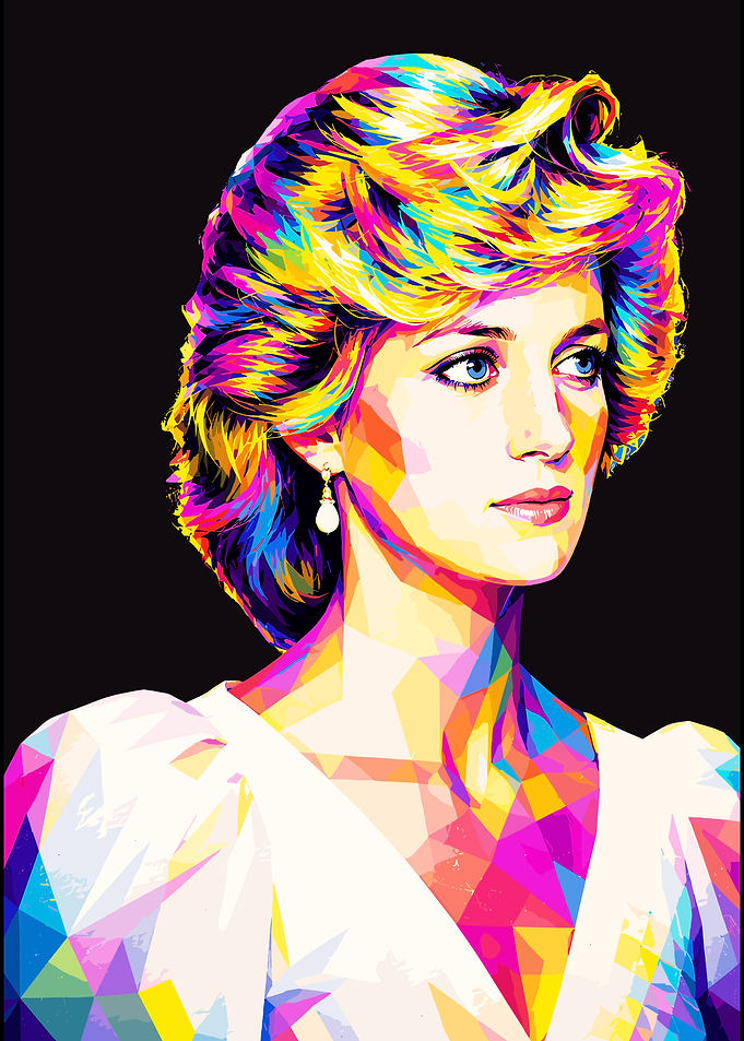 Princess Diana Pop Art Portrait