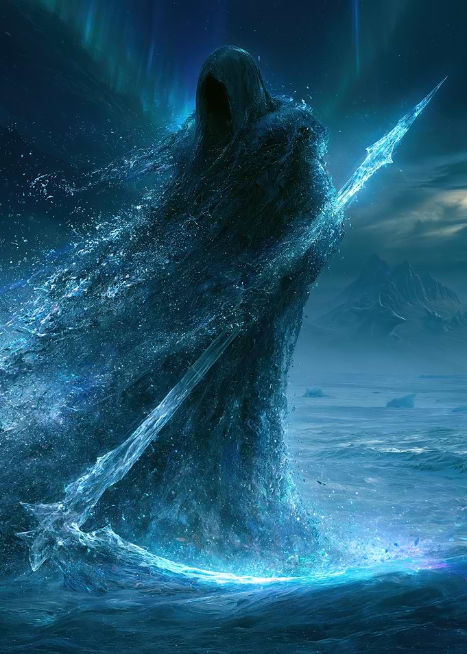 Ice Grim Reaper with Scythe