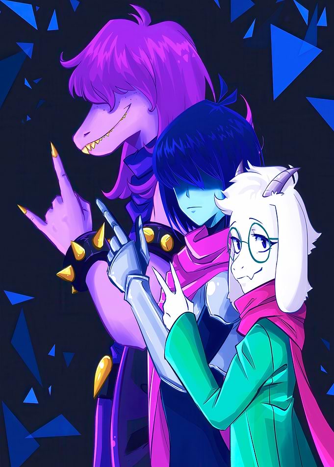 Deltarune Characters Posing