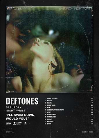 Deftones Saturday Night Wrist Album Art