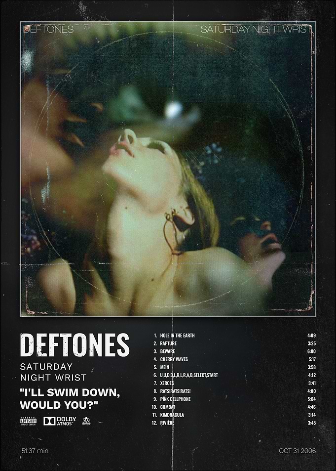 Deftones Saturday Night Wrist Album Art