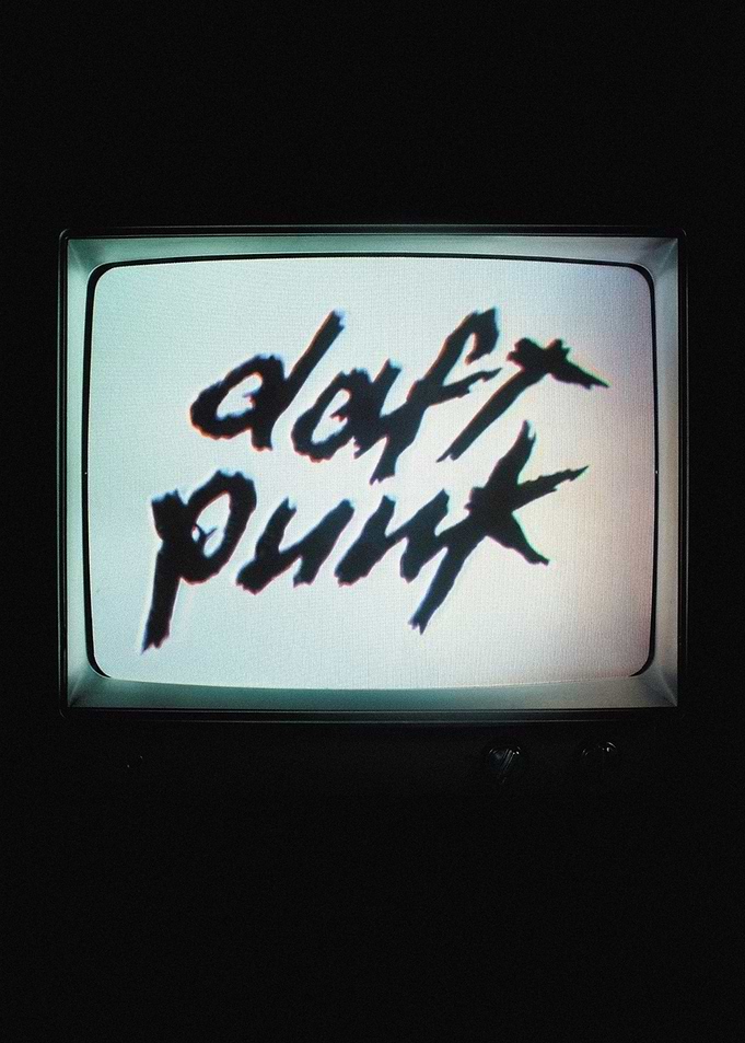 Daft Punk Logo on Vintage TV