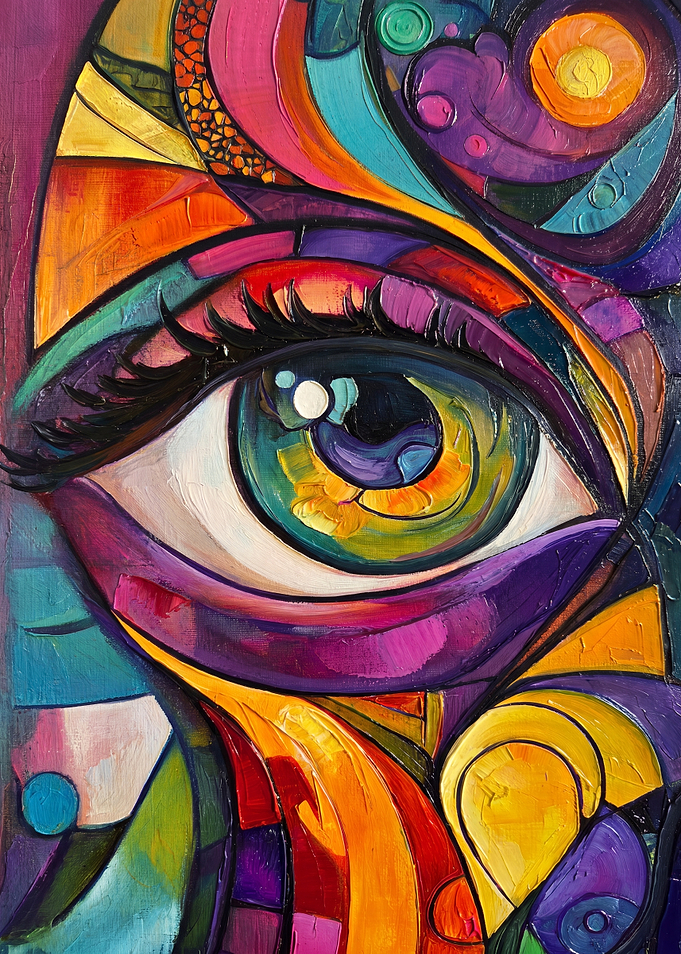 Vibrant Abstract Eye Painting