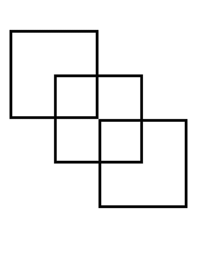 Overlapping Squares Abstract Design