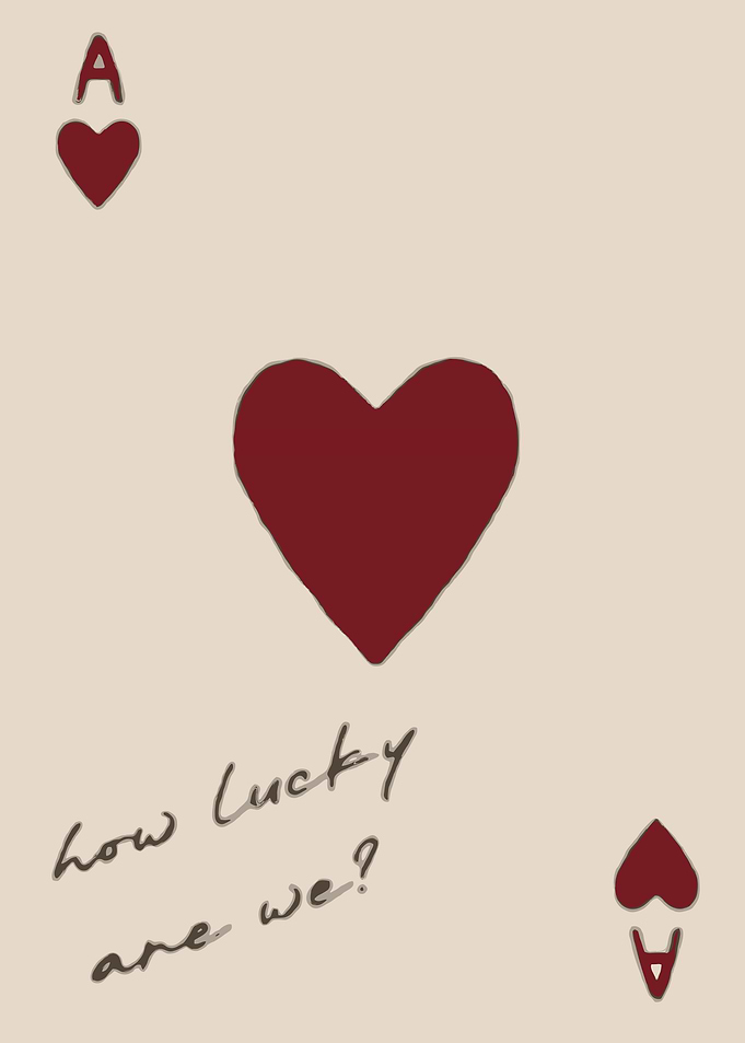 Ace of Hearts Card with Text