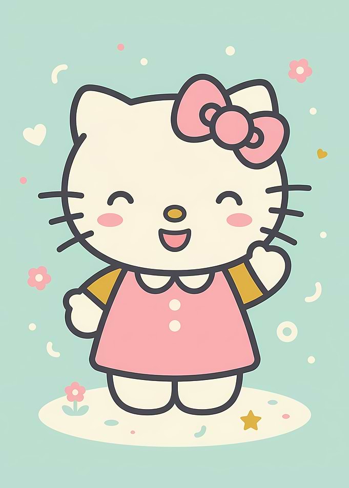 Hello Kitty Waving Hello