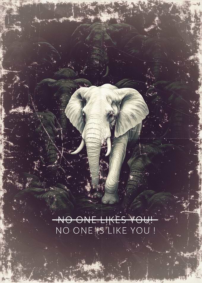 White Elephant in Dark Forest