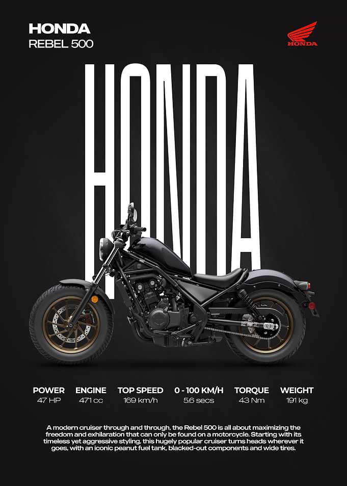 Honda Rebel 500 Motorcycle