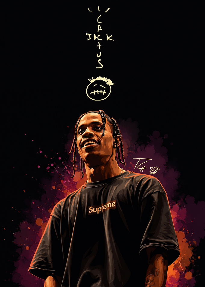 Travis Scott 'Cactus Jack' Portrait