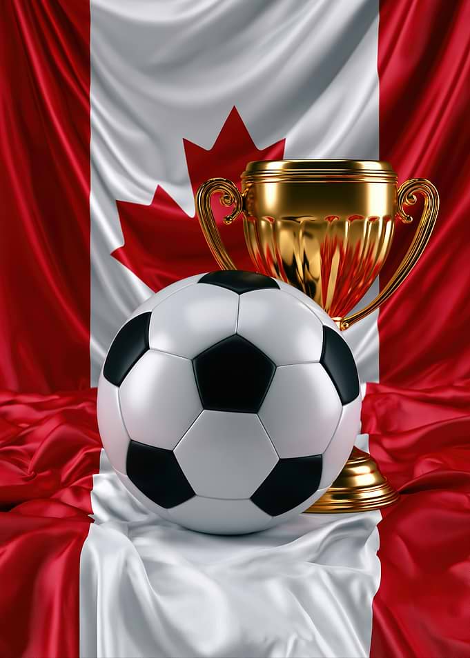 Canadian Soccer Trophy and Ball