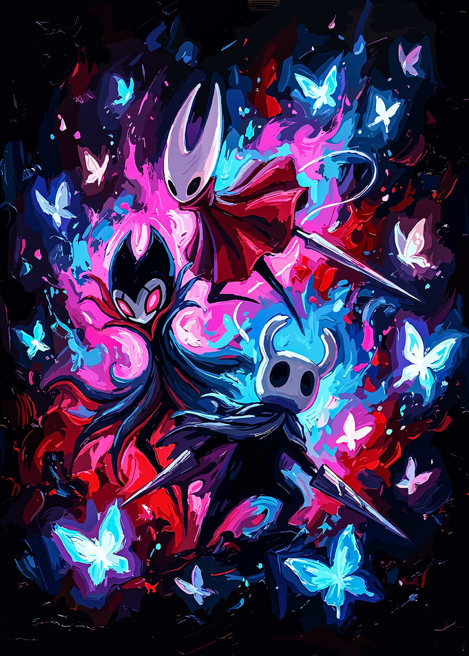 Hollow Knight Characters with Butterflies