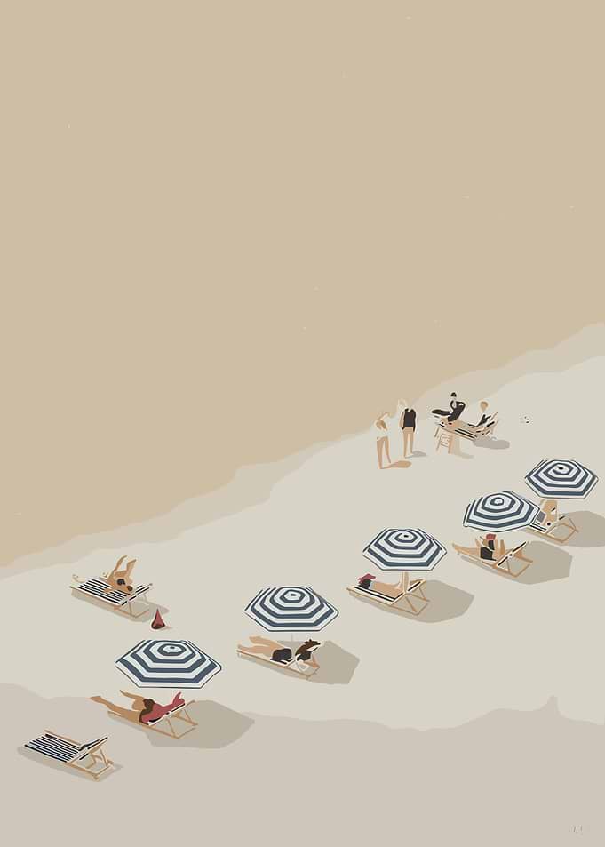 People relaxing on a beach