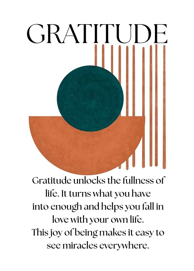 Gratitude Quote with Abstract Art