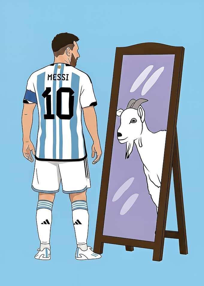 Messi and the Goat Reflection