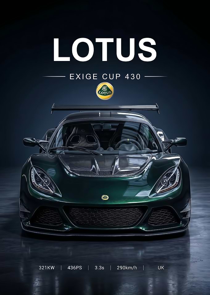 slek Lotus Exige Cup 430 car poster
