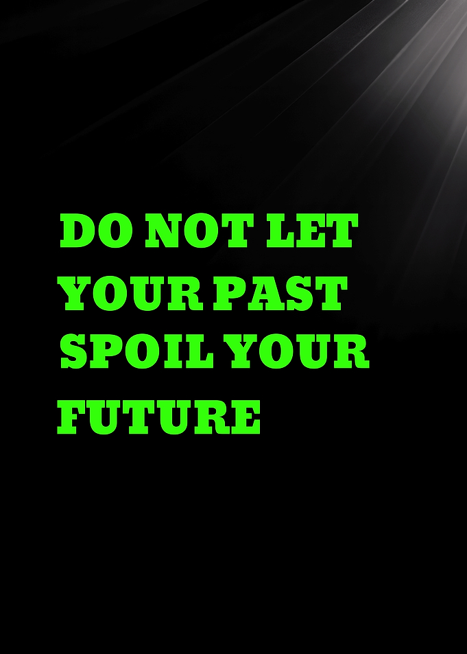 DO NOT LET YOUR PAST SPOIL YOUR FUTURE' - Inspirational Quote