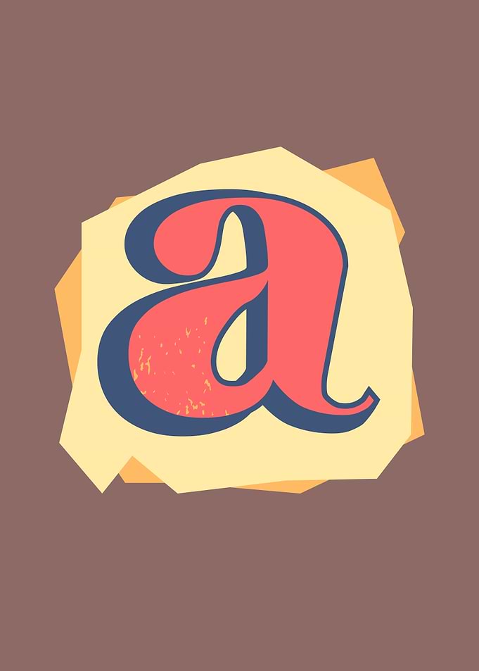 Retro 'a' Letter Graphic