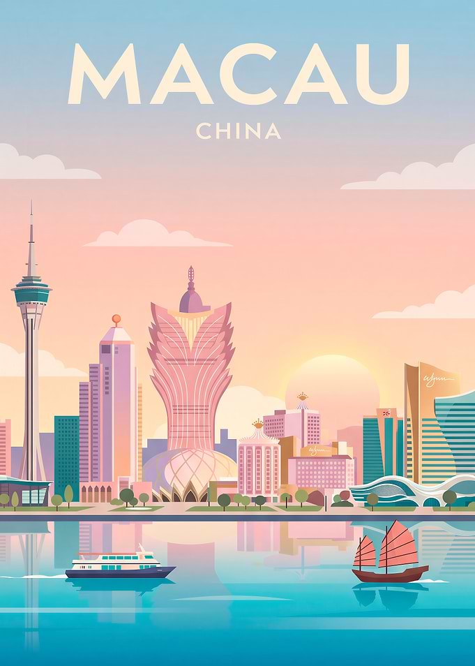 Macau Skyline at Sunset