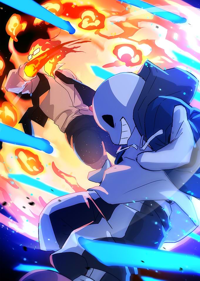 Undertale Sans vs. Fire Attack