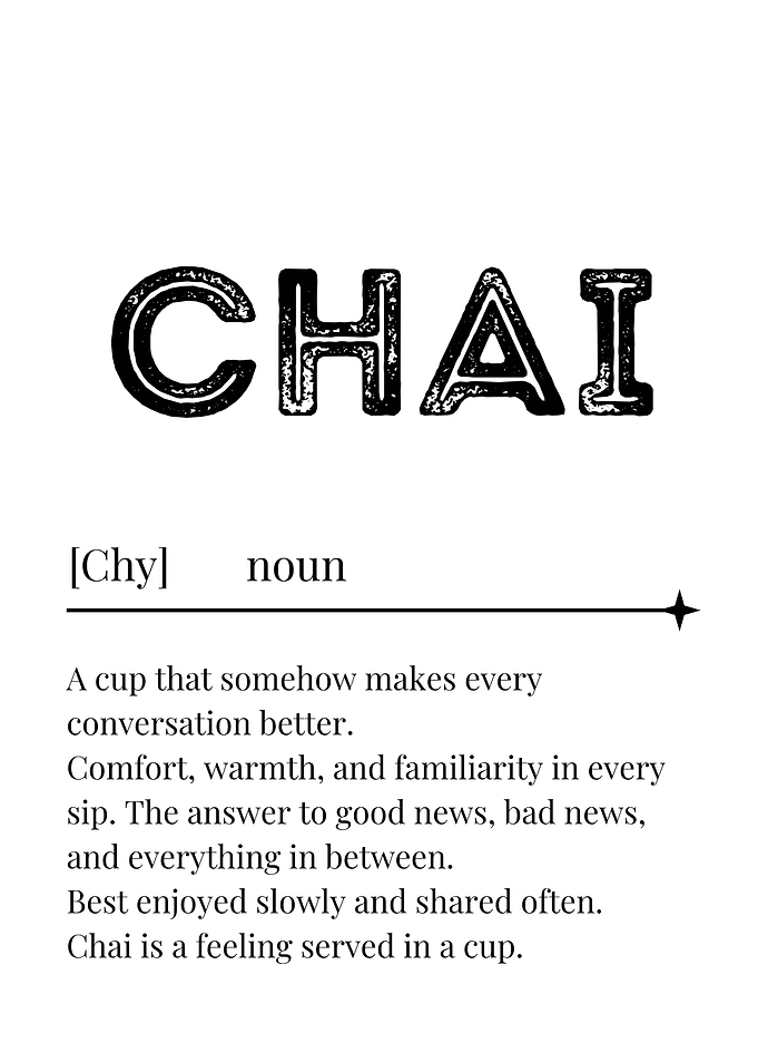 Chai Definition Art