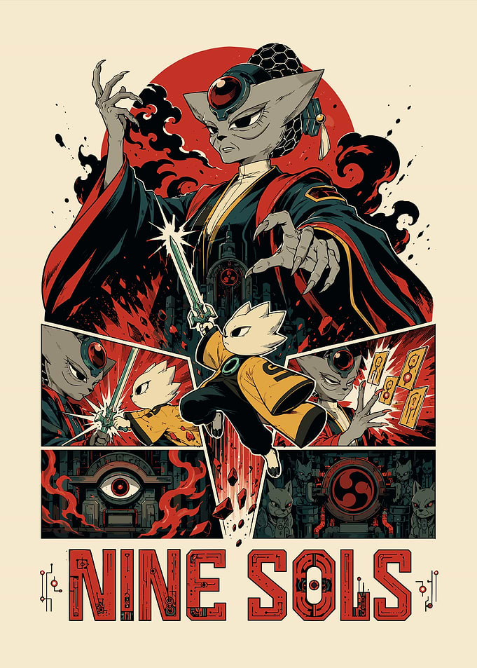 Nine Sol's Pixel Art Poster