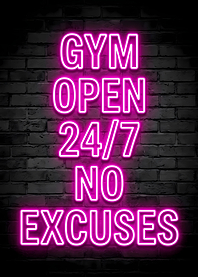 Gym Open 24/7 Neon Sign
