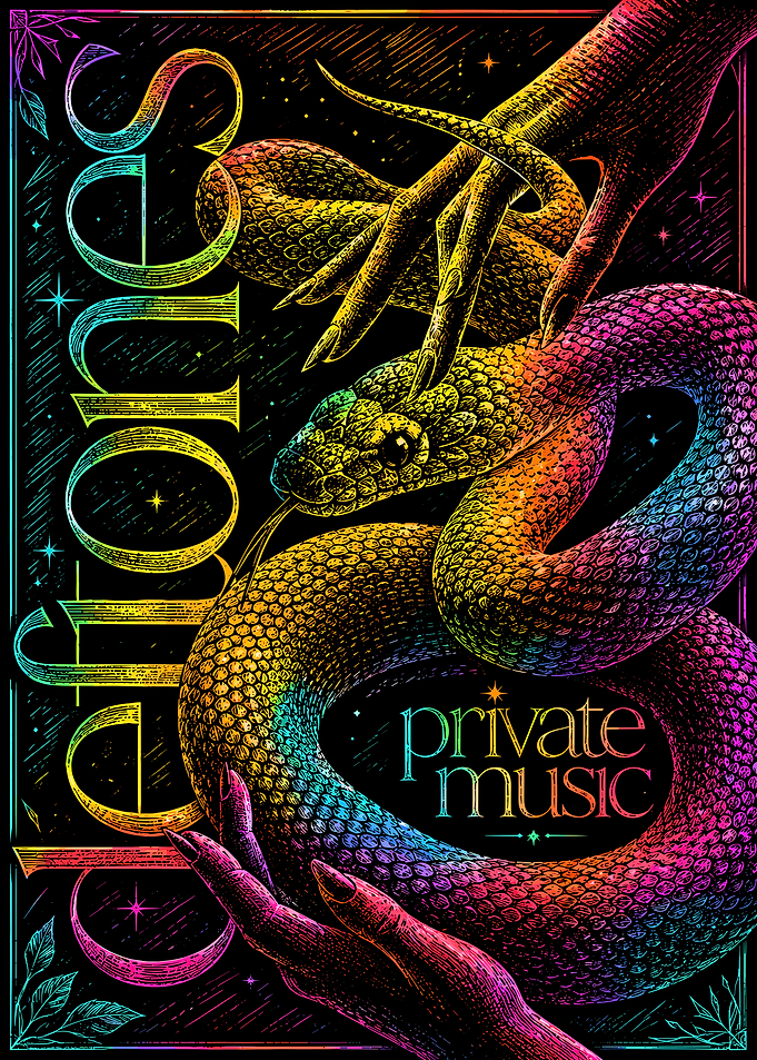 Snake and Hands with Music Text