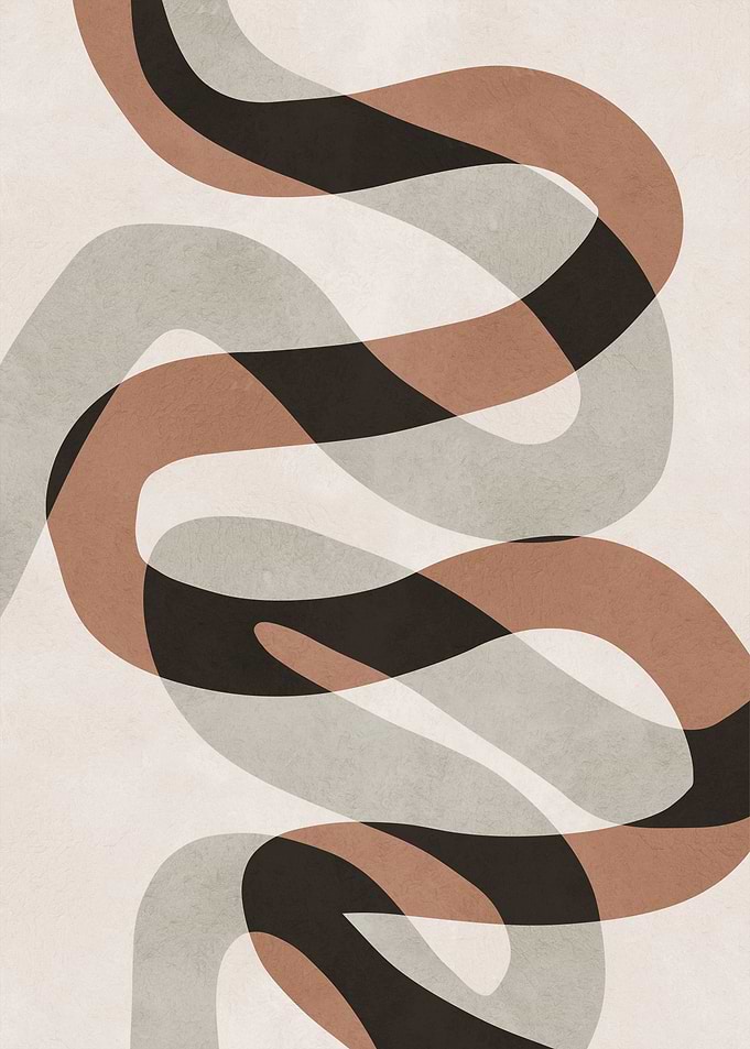 Abstract Wavy Lines Art