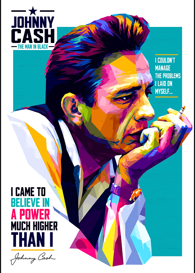 Johnny Cash Pop Art Portrait