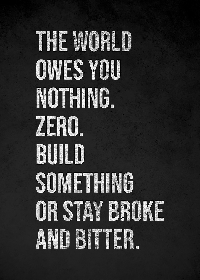 Motivational Build Quote on Textured Background