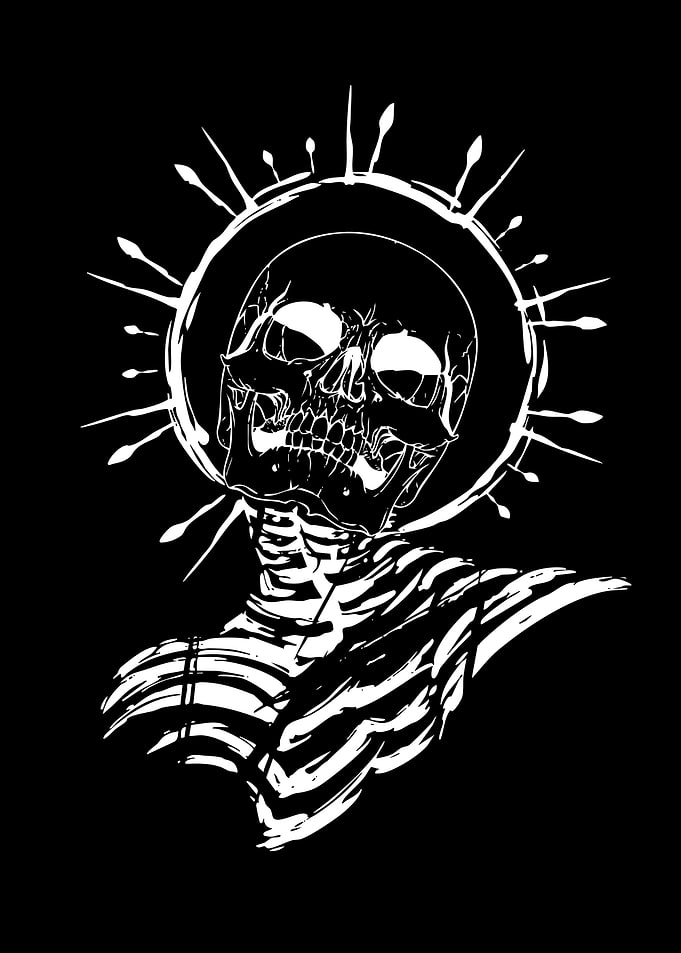 Gothic Skeleton with Halo