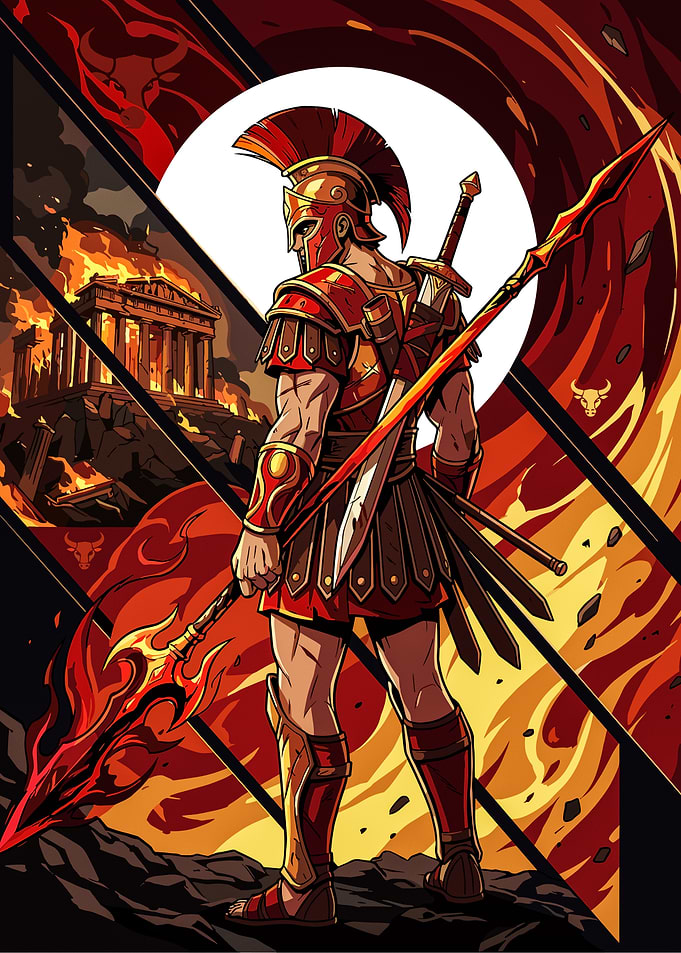 Warrior in Burning City