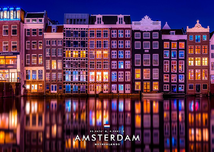Amsterdam Canal at Night
