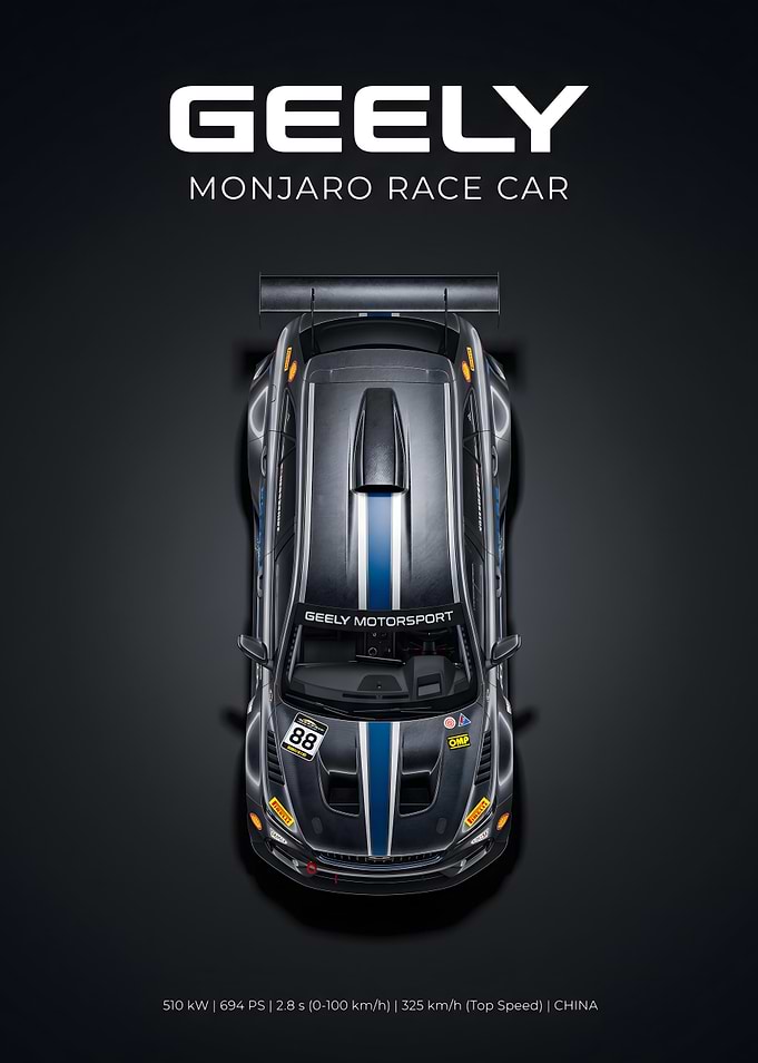 Geely Monjaro Race Car Top View