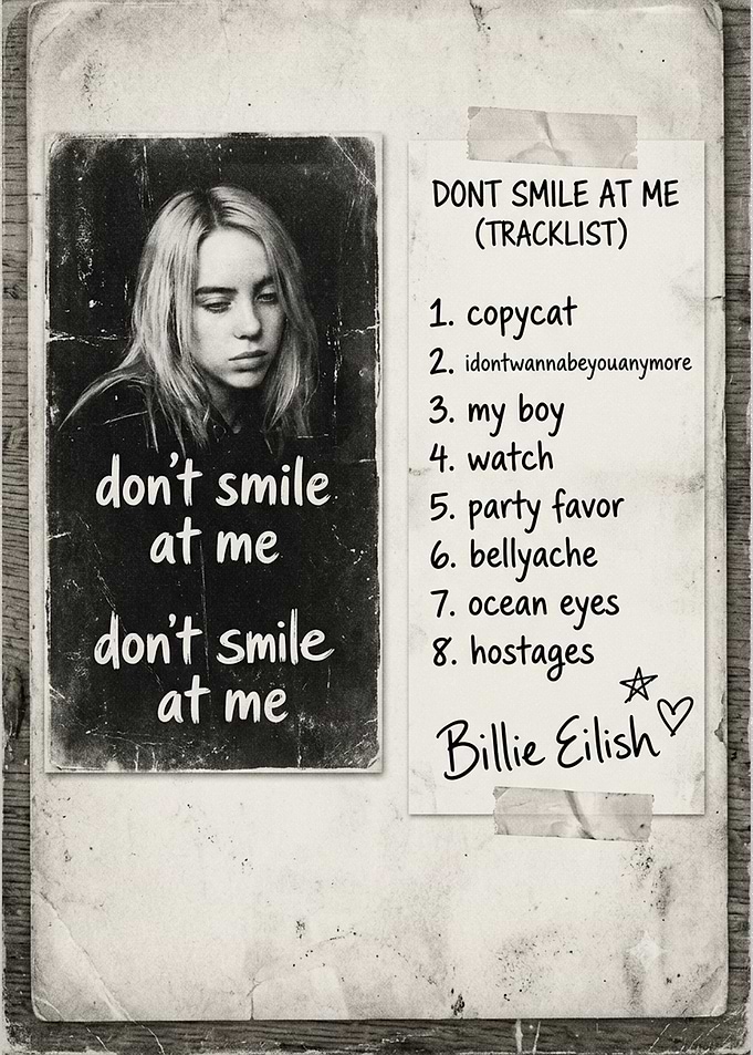 Billie Eilish Don't Smile At Me Tracklist
