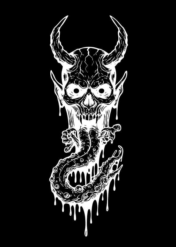 Demonic Creature with Tentacles