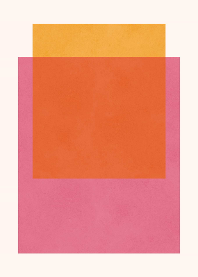 Abstract Geometric Shapes in Warm Colors