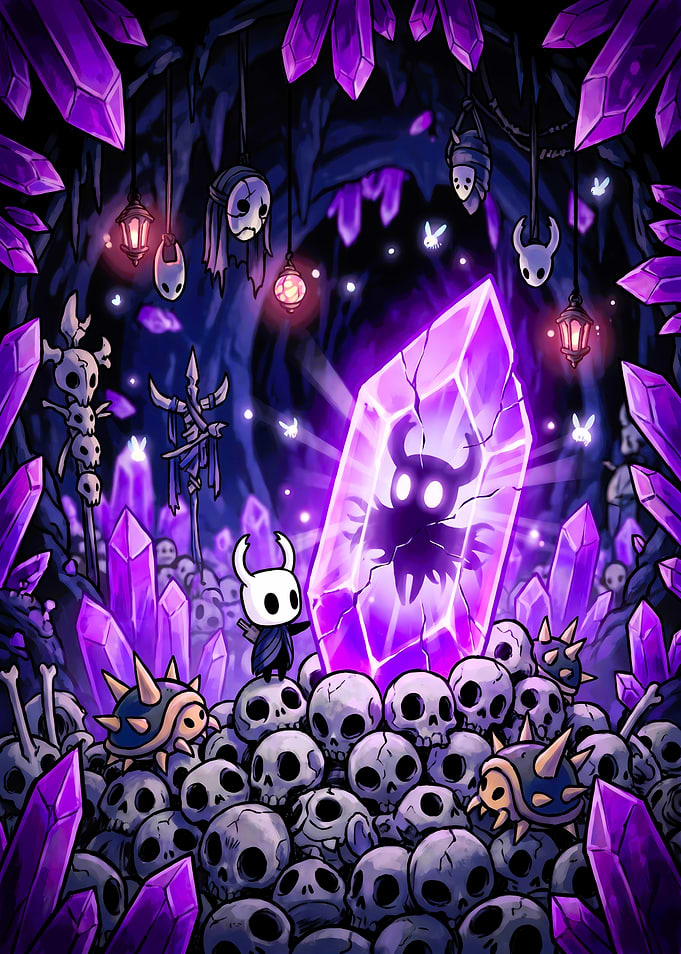 Hollow Knight Crystal Cave Scene