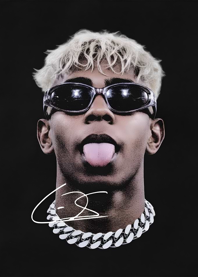 Lamine Yamal blonde hair and sunglasses