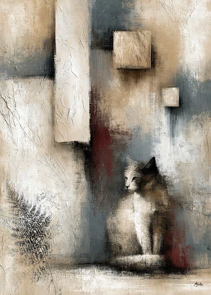 Wabi-Sabi Abstract Modernism No. 14 – Guardian Silence Wall Art