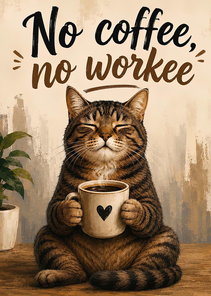 Cat with Coffee