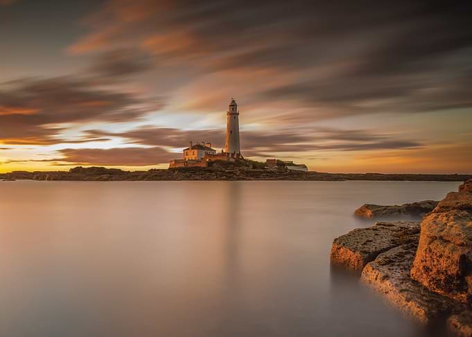 Lighthouse at Sunset