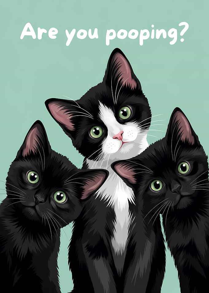 Three Curious Kittens Asking a Question