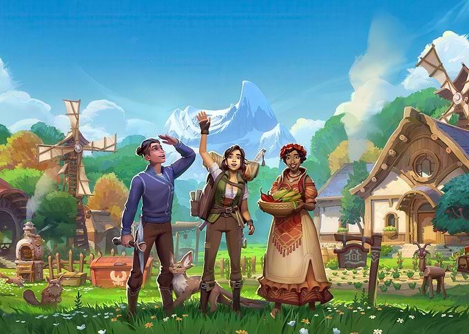 Fantasy Village Characters with Animals