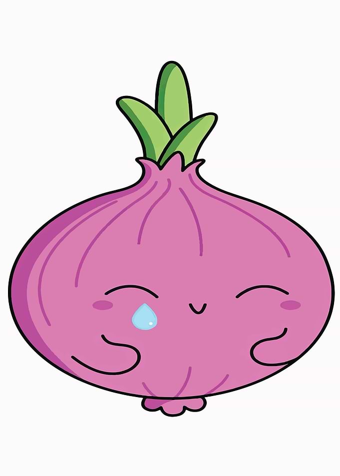 Cute Crying Onion Character