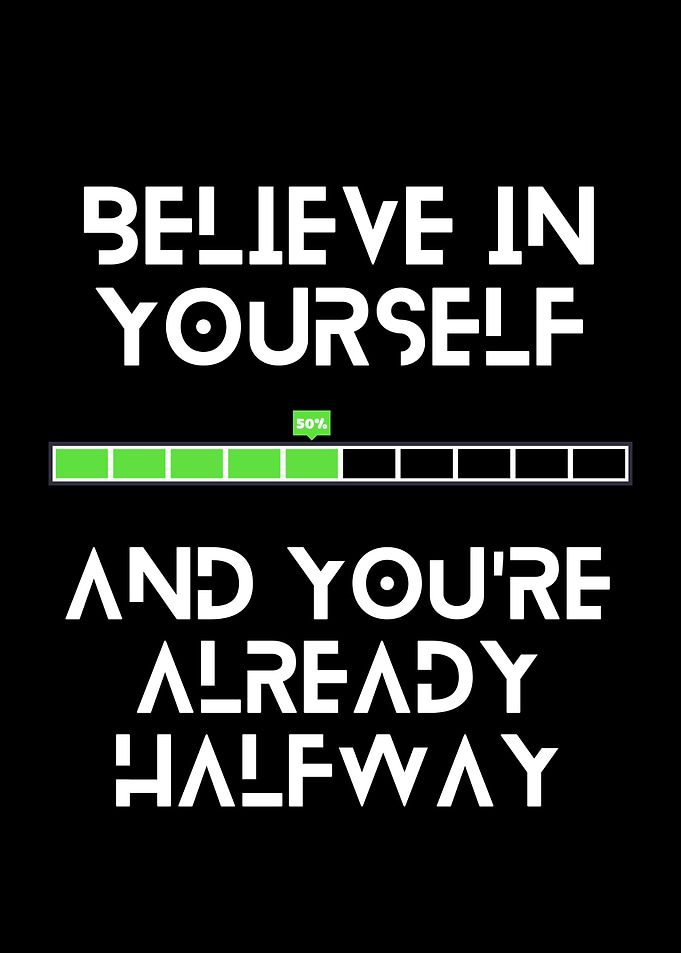 Believe in yourself motivational poster
