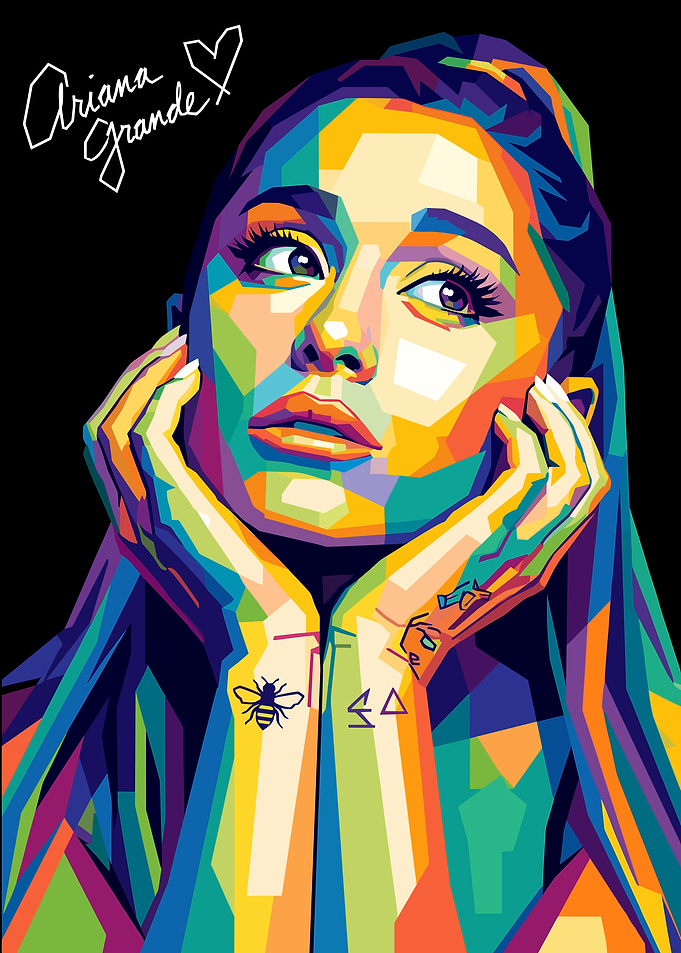 Ariana Grande Pop Art Portrait