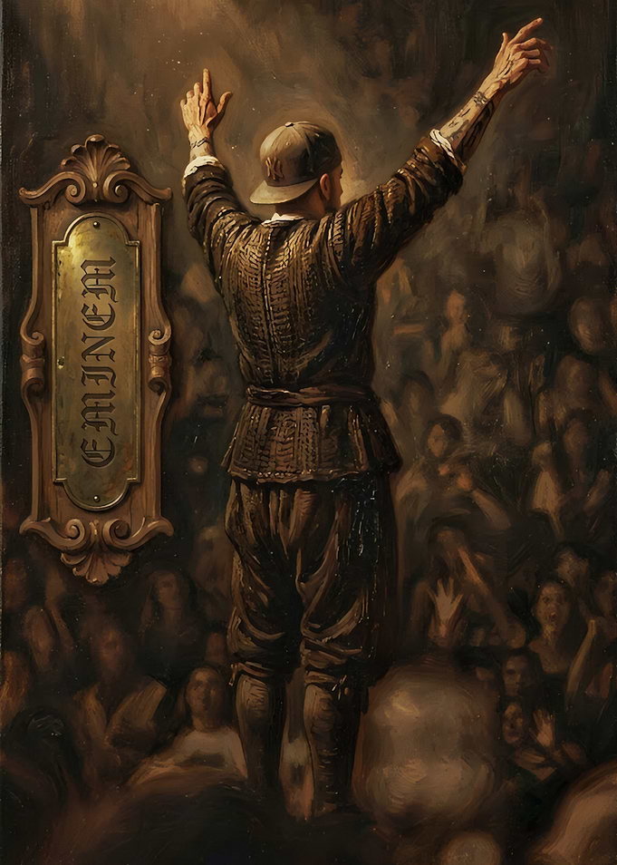 Eminem Rap God Renaissance Style Painting