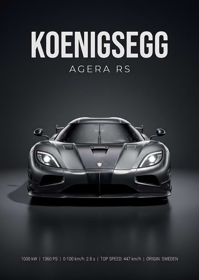 Koenigsegg Agera RS Automotive Poster