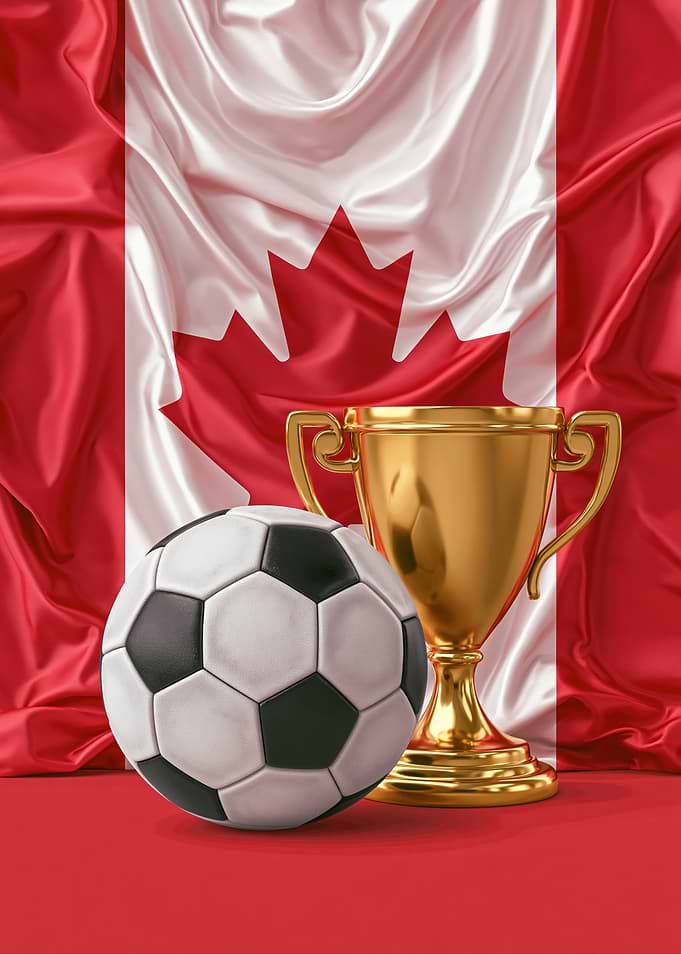 Canadian Soccer Trophy and Ball